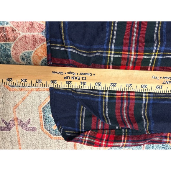 American Eagle Medium Women Boyfriend Fit‎ Amazingly Soft plaid flannel red blue - Picture 5 of 8